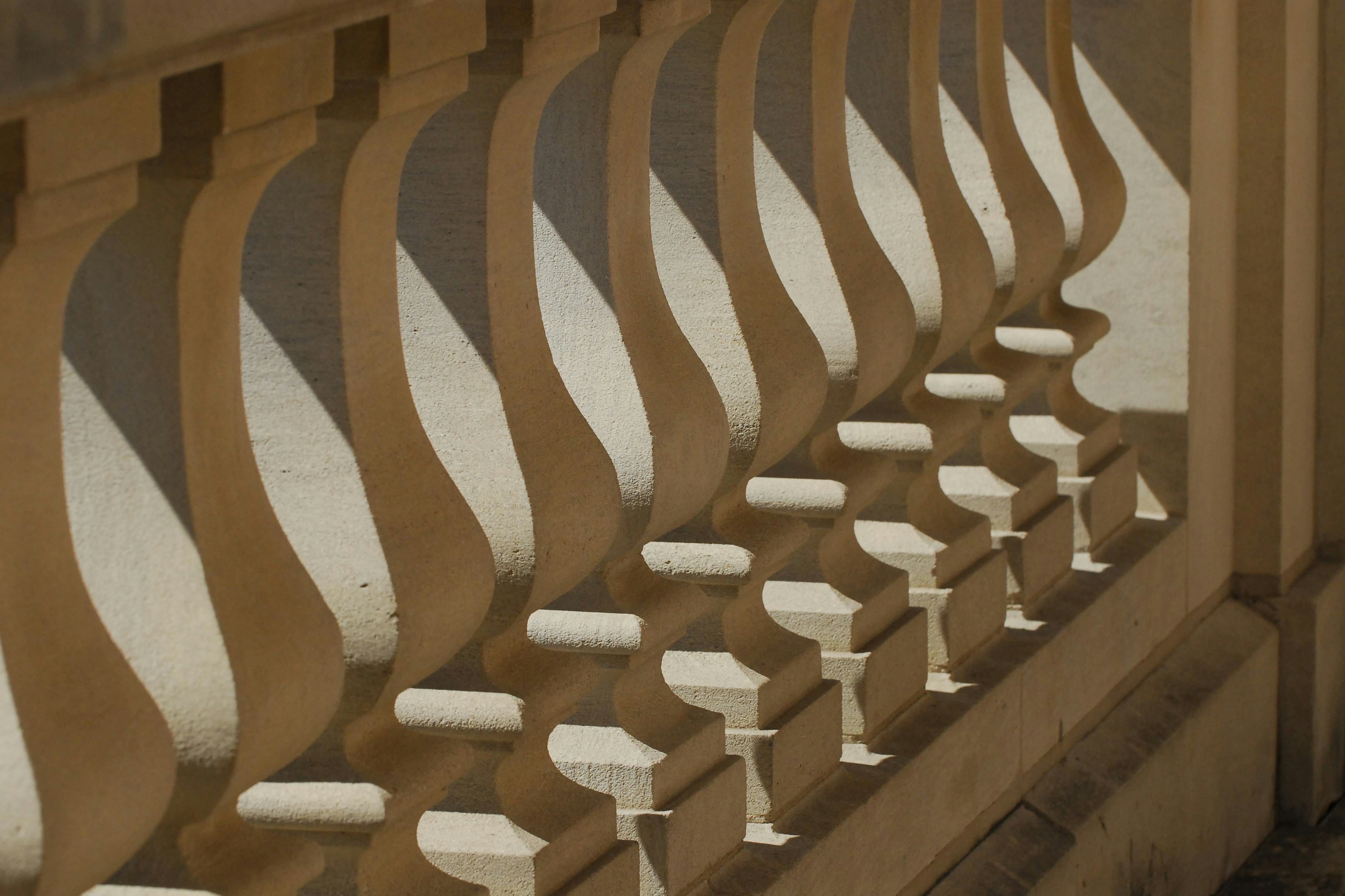 Limestone balusters on UT Campus